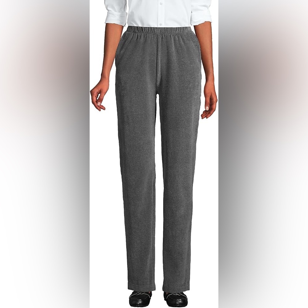 💚 3/$15 Lands' End Gray Women's Trousers F - Picture 1 of 6